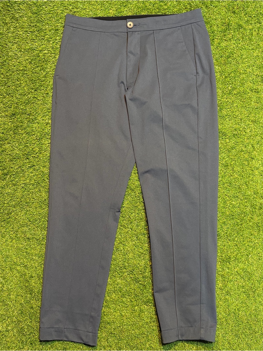Ministry Of Supply Kinetic Pants Mens 32x29 Pleated Golf Stretch Casual Navy Blu